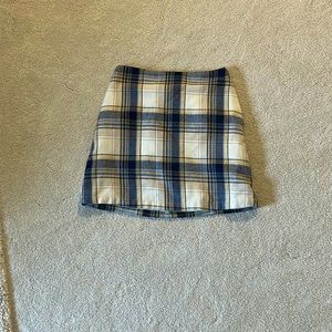 Francesca’s Blue Plaid Skirt